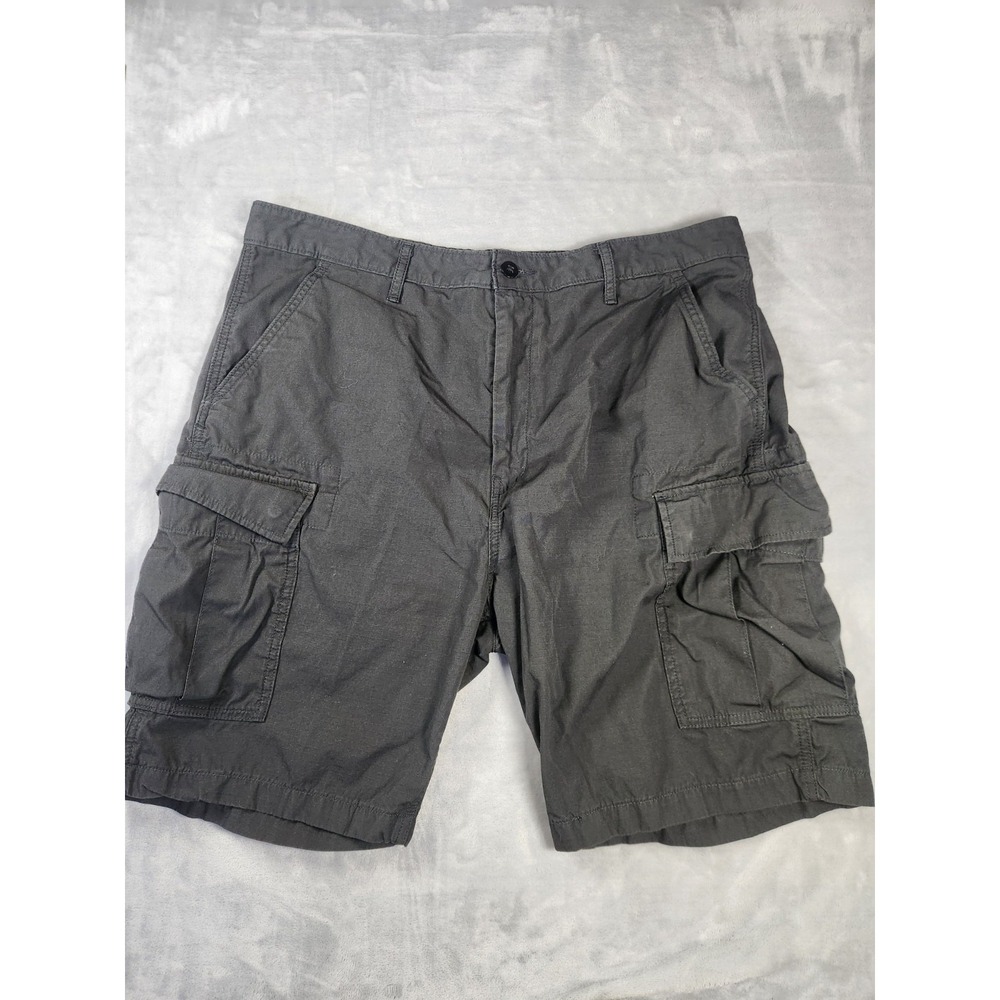 Levis Shorts Mens 38 Black Carrier Cargo Snap Pockets 9.5" Leg